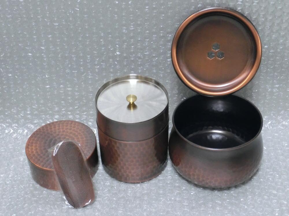 Amazon｜桐仙堂 純銅 茶筒 茶こぼし 茶さじ｜茶筒 オンライン通販